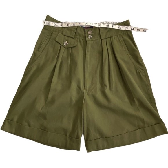 PRINCETON CLUB Bermuda Short Womens 11/12 Regular Size Army Green - Picture 3 of 8
